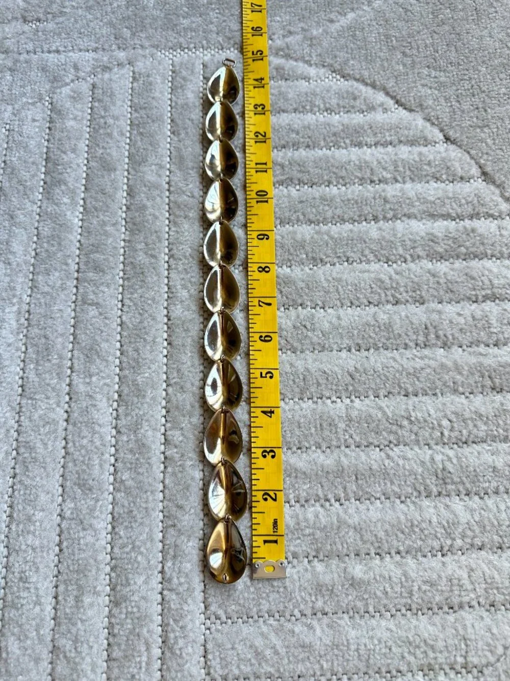 Vintage Silver Tone Sculptural Teardrop Collar Choker Necklace 14.5”